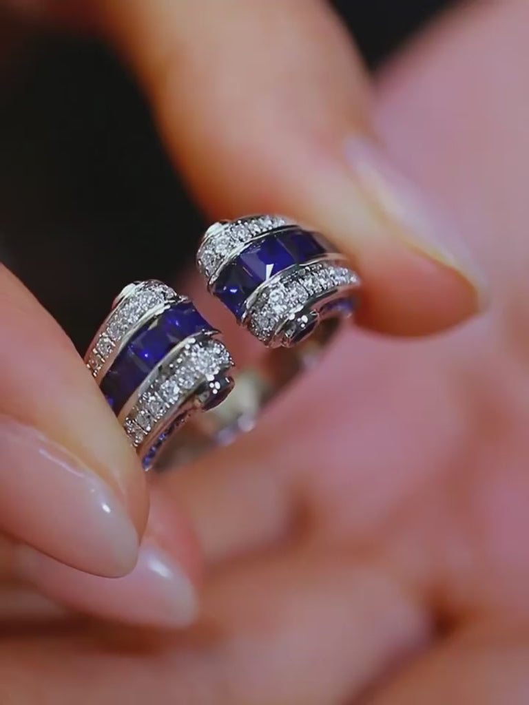 Diamond and Sapphire Ionic Ring | HX Jewelry
