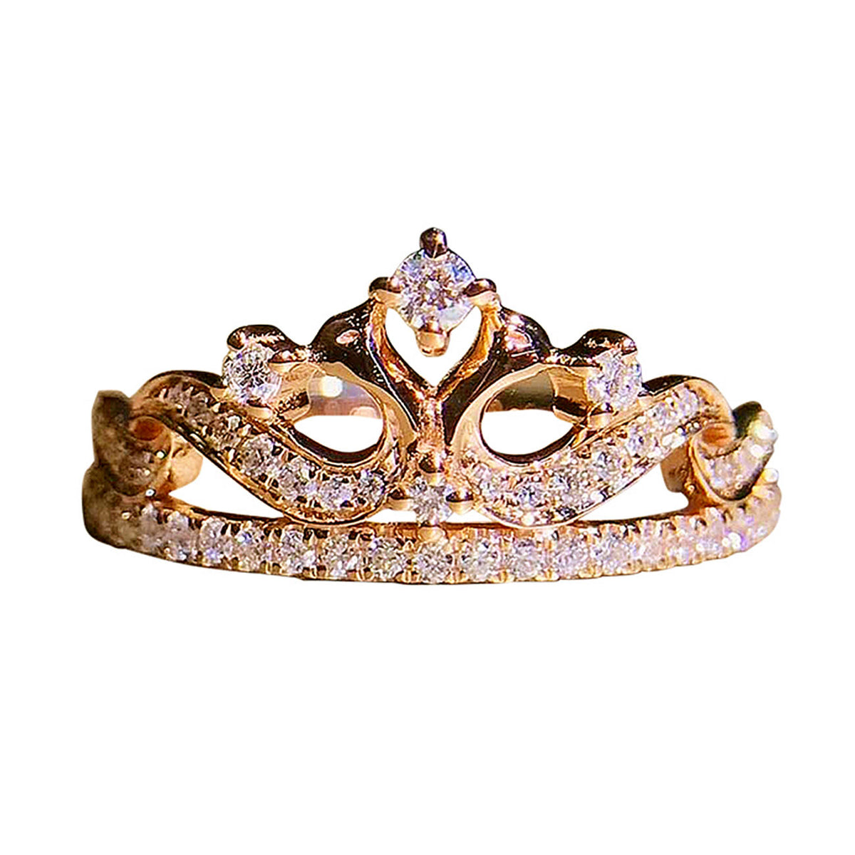 Diamond Pave Tiara Shape Ring | HX Jewelry
