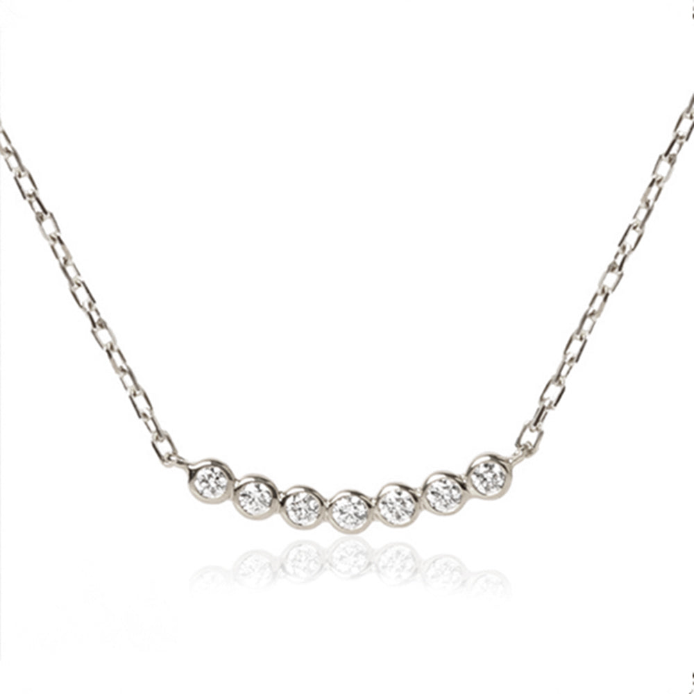 Bezel shop setting necklace