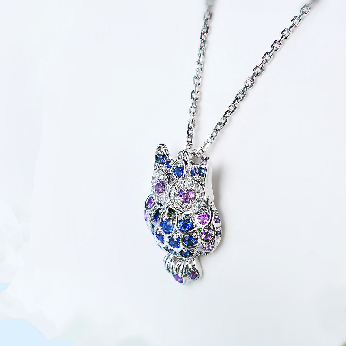 Amethyst owl necklace deals
