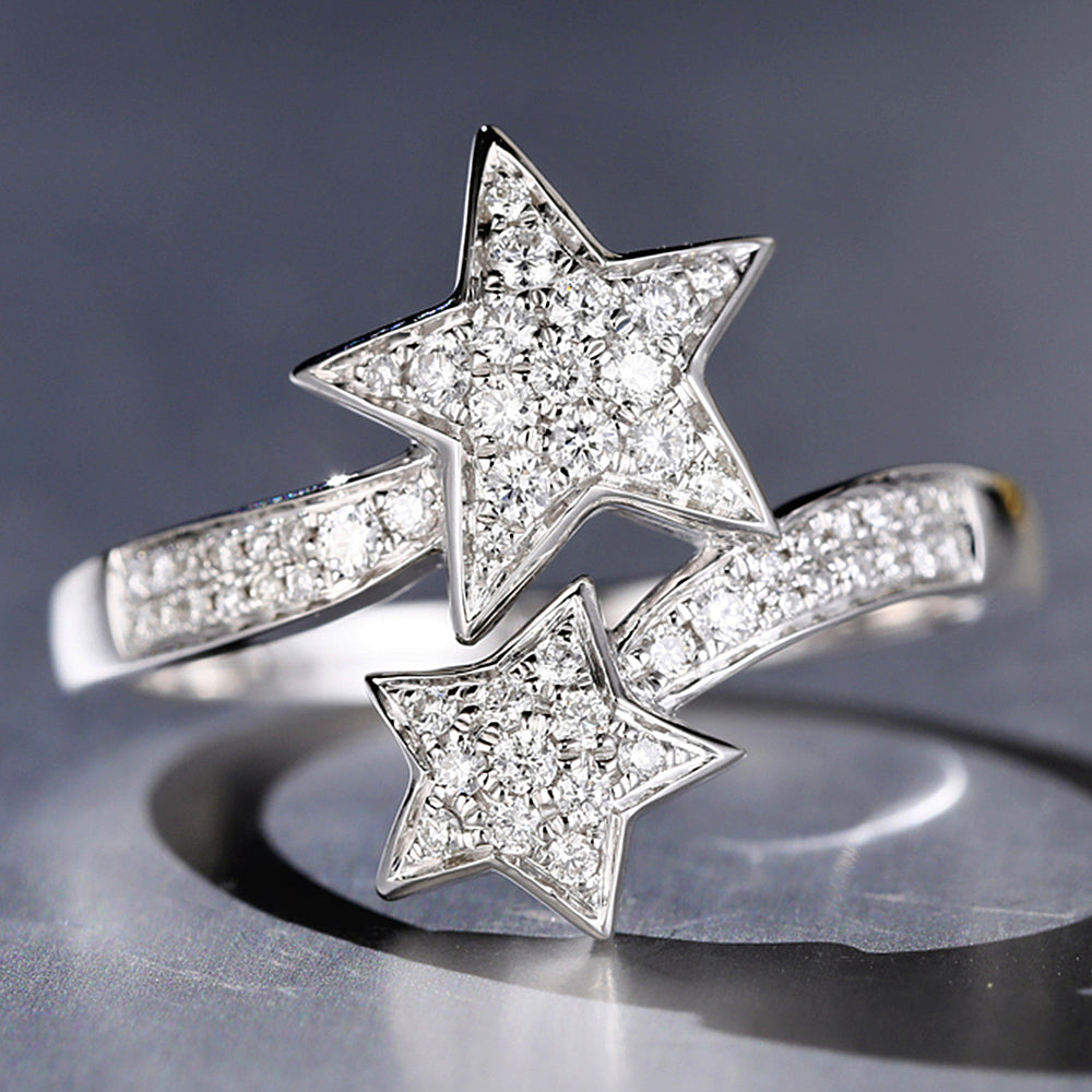 Real diamond store star ring