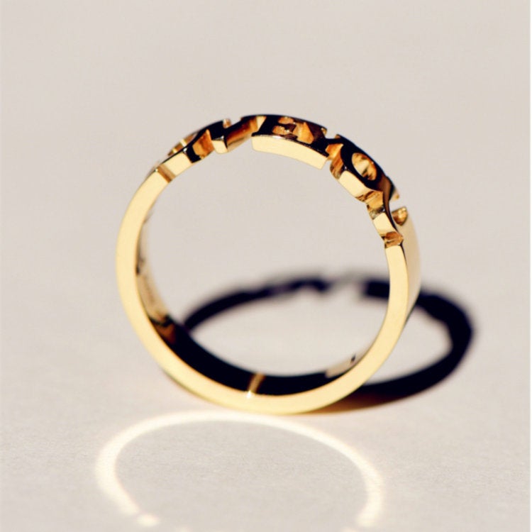 Personalized Name Wedding Ring