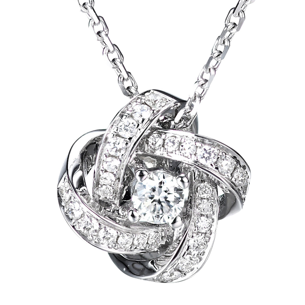 love knot diamond necklace