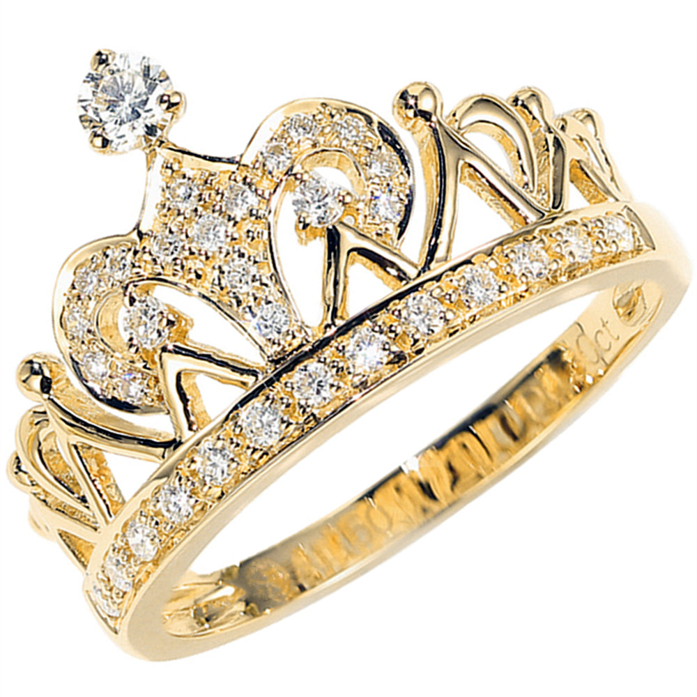 Buy Hemlock Women Girls Princess Queen Crown Rings Wedding Crystal Jewelry  Rings Valentine's Rings (Size 8, Silver) Online at desertcartINDIA