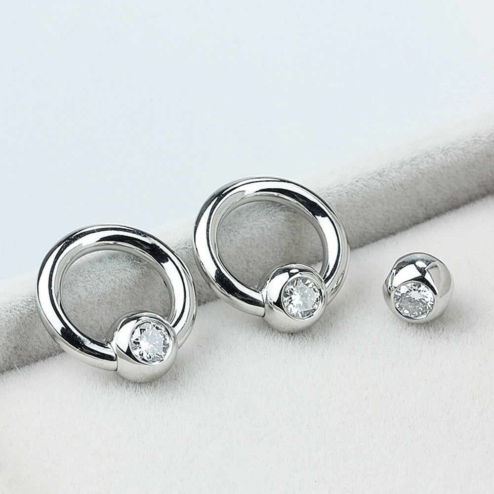 Diamond Prince Albert Ring Captive Bead Ring | HX Jewelry Diamond Prince Albert Ring Captive Bead Ring | HX Jewelry