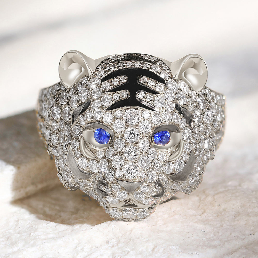 Buy Panther Ring Jaguar Ring Tiger Ring Sterling Silver Lion Ring Animal  Ring Statement Ring Women Cat Ring Diamond Pave Ruby Ring Emerald Ring  Online in India - Etsy