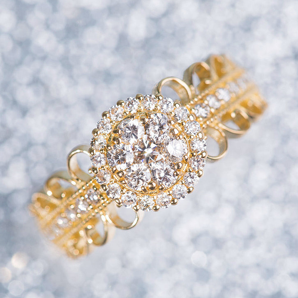 Lace Design Diamond Wedding Ring | HX Jewelry