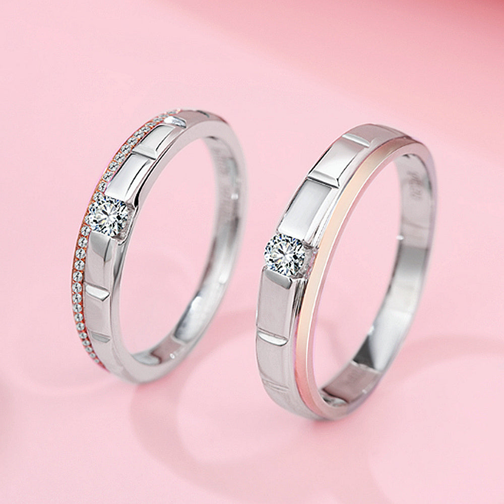 Diamond Wedding Matching Couple Rings | HX Jewelry