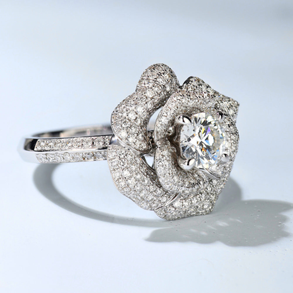 Wedding Rings Rose Pattern Rose shaped wedding ring 60 photos - Vianawedding.com