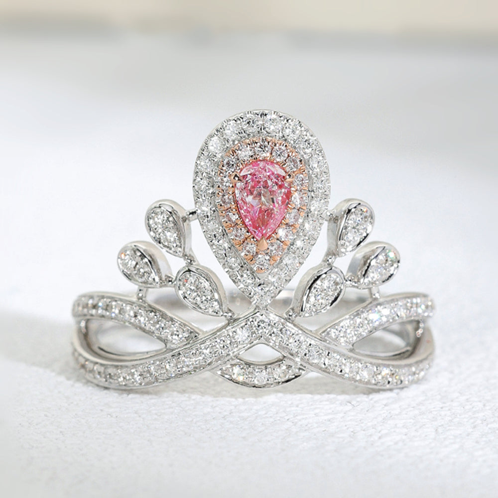 Pageant Crown Rings Pink Diamond Crown