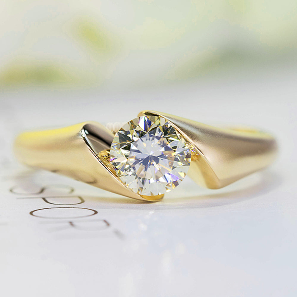 modern diamond dress rings Contemporary Engagement Rings