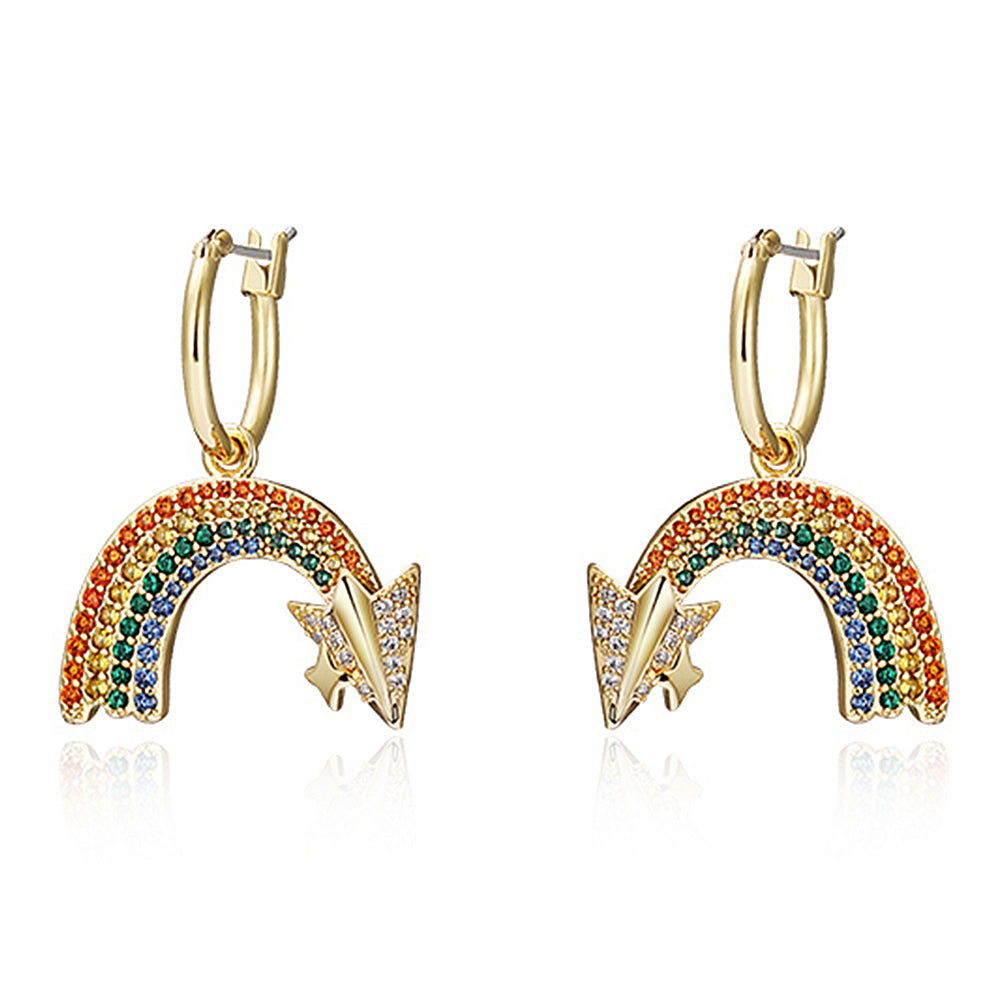 Rainbow Colour Sapphire with Diamond Earrings in 18 Karat White Gold  Settings For Sale at 1stDibs | rainbow diamond earrings, rainbow sapphire  earrings, rainbow colour earrings