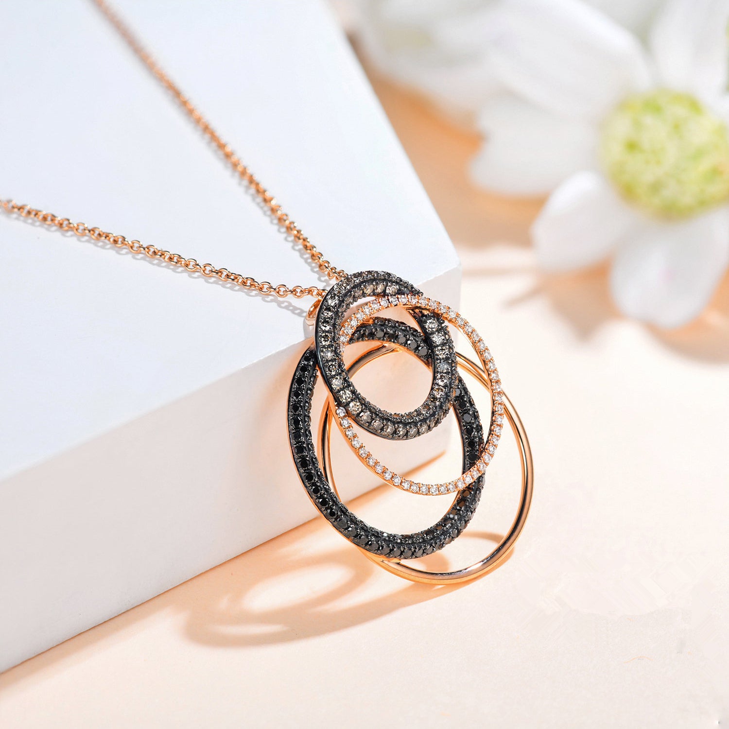 9.00cttw Handmade Jump Ring Diamond Necklace – deBebians