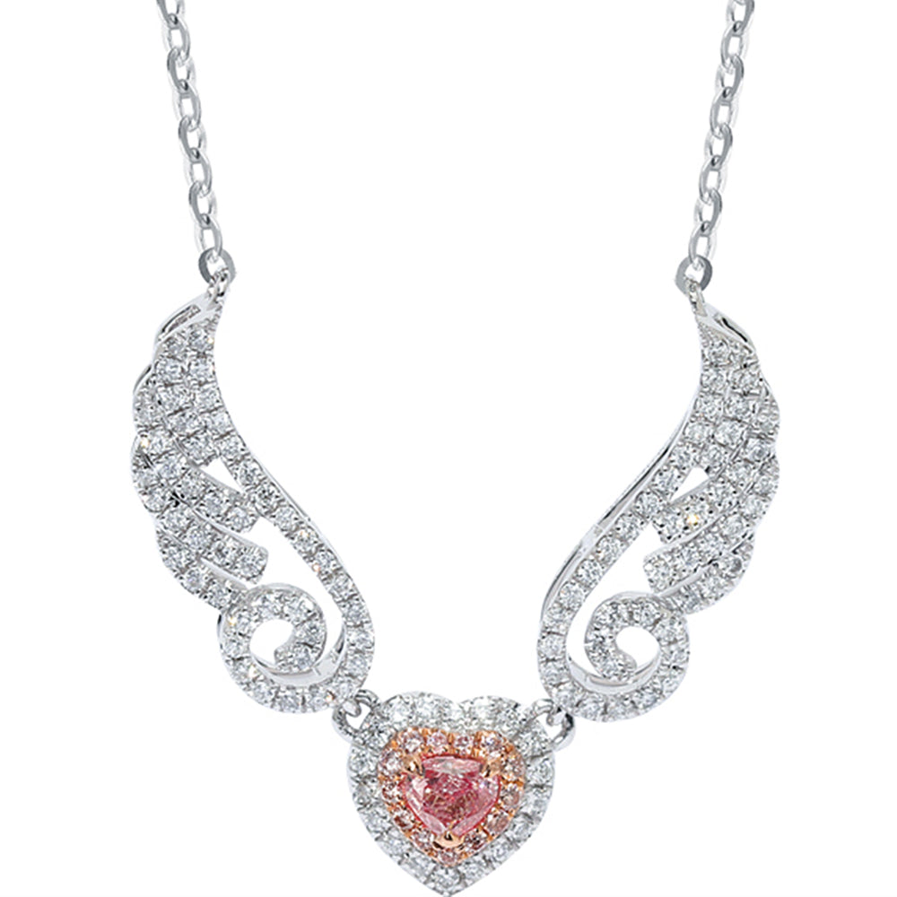 Argyle Pink Diamond Heart Layering Necklace — All The Brilliants